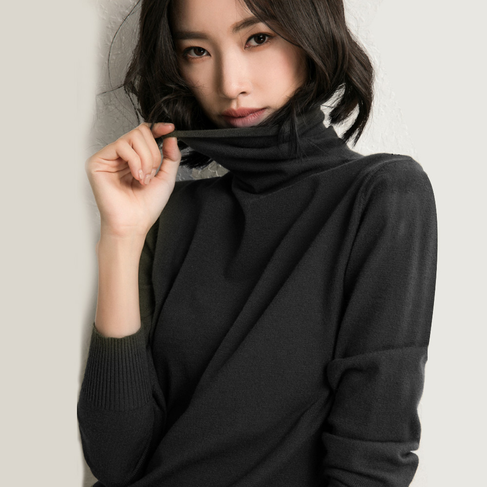 노스텔지아 터틀넥 니트 목폴라 - 상품 이미지