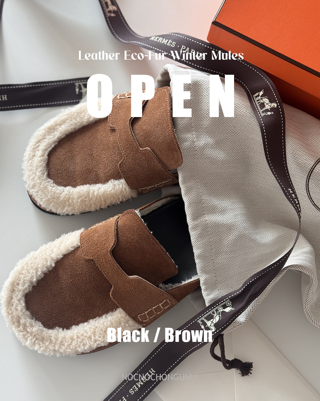 ▪️소가죽 수제화 퍼슬리퍼 <배송은 넉넉히 :교환,취소❌>