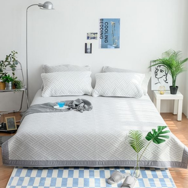 헤링본 여름 냉감 침대 패드 쿨링 듀라론 냉감 침대 패드