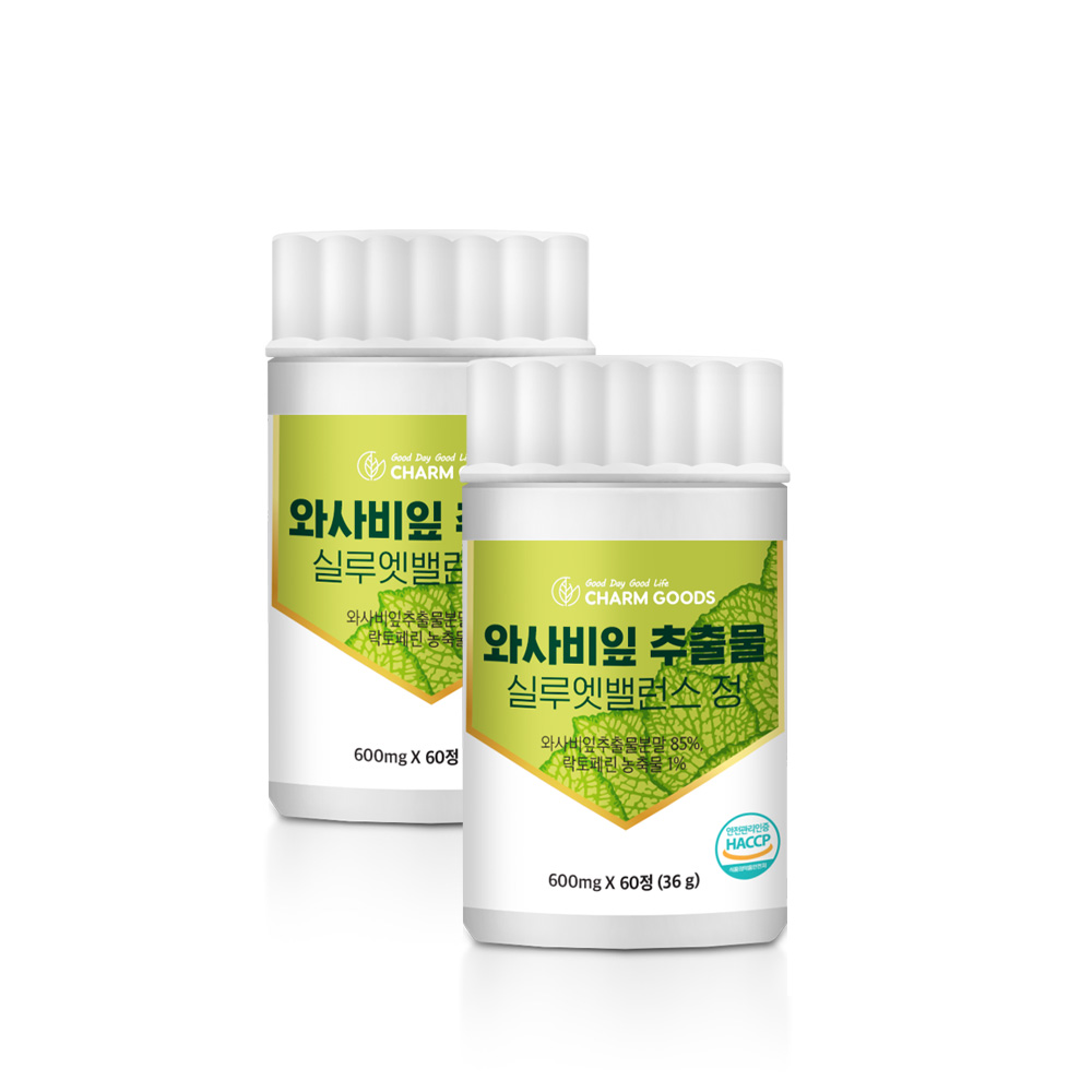와사비잎 추출물 실루엣밸런스 국산 와사비잎 60정, 2개 - 상품 이미지