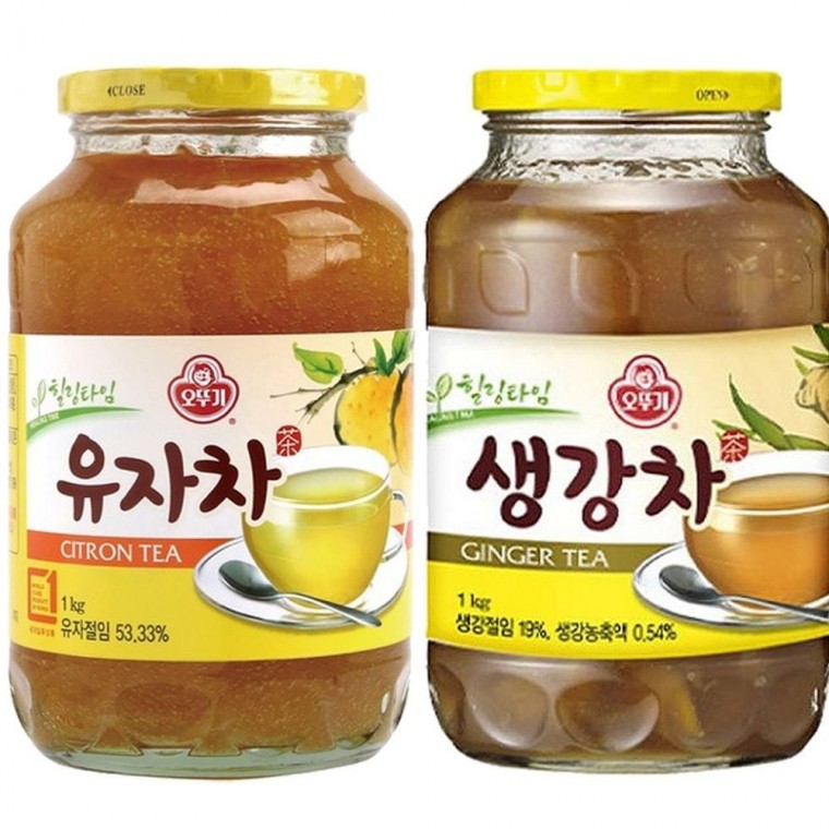 유자차 생강차 차류 1kg + 1kg 유자청 차 모과차 음료 - 상품 이미지