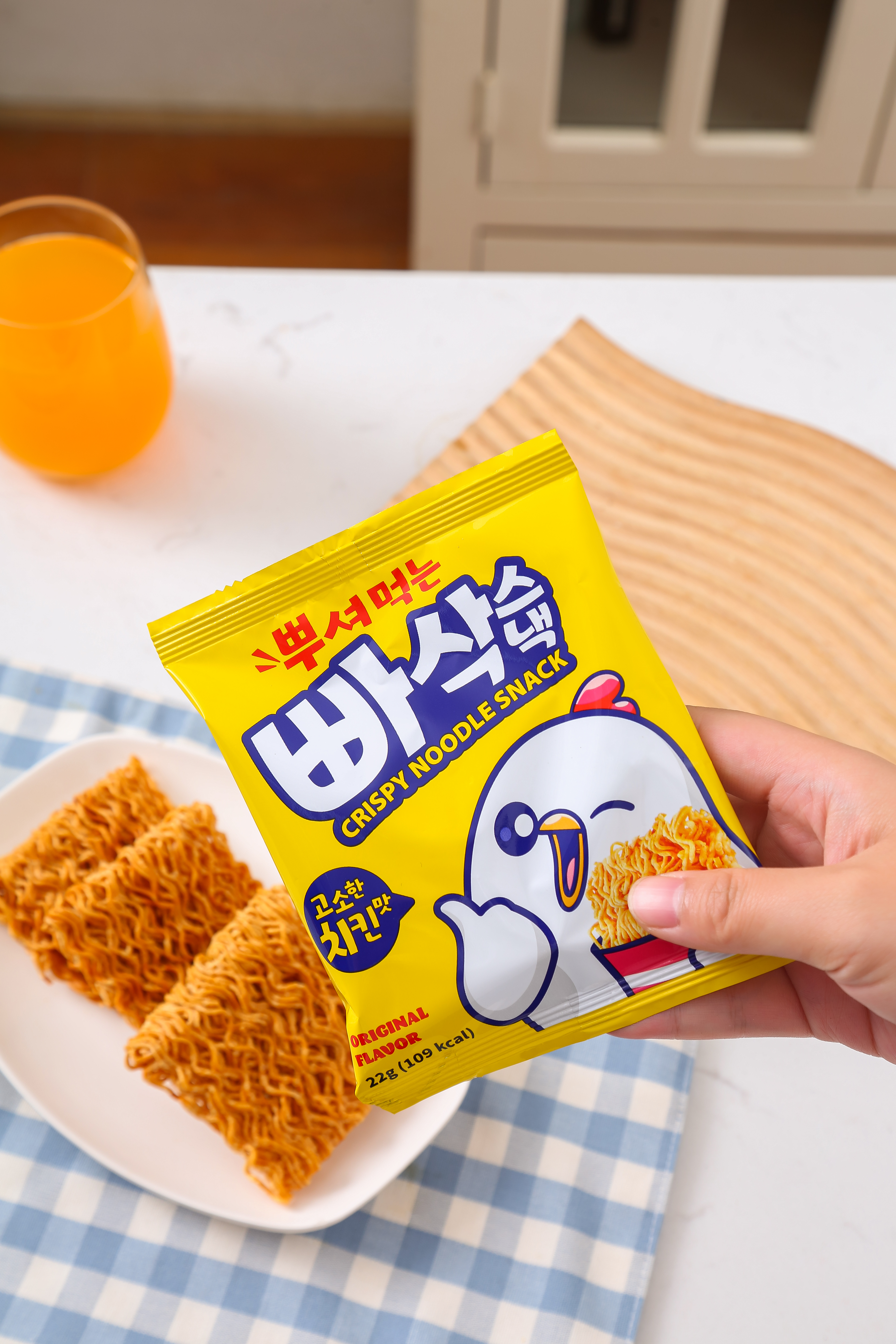 라면과자의 혁신 뿌셔먹는 빠삭스낵 치킨맛 불닭맛 2종 264g(22g x 12봉) - 상세 이미지 4