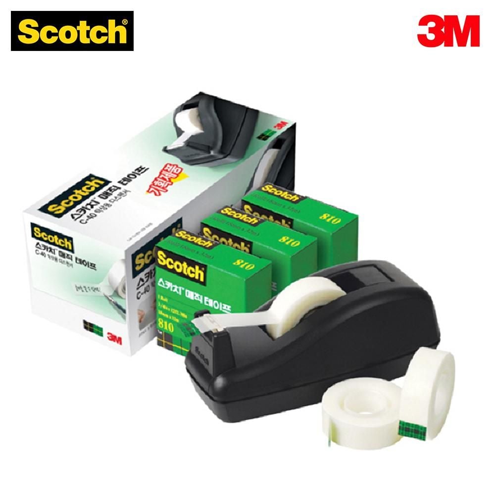 3M 스카치 매직테이프 오피스팩 C-40 디스펜서/리필3 - 상품 이미지