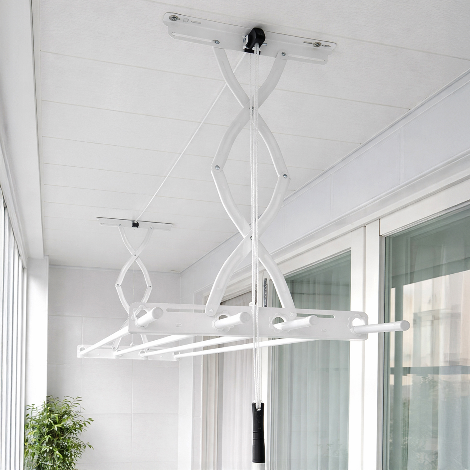 아텍스 천장 베란다 빨래건조대 천정 건조대 봉스텐 슬라이드봉 스테인레스 2단 국내자체생산