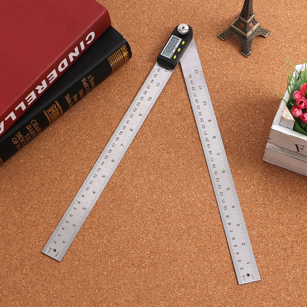 기타측정기 360도 디지털 각도기(30cm) 목공용 스틸자 - 메인 이미지