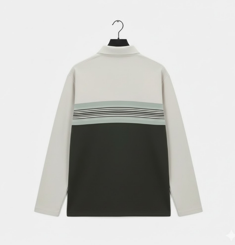 네파 남성 겨울 기모 피케 스트라이프 아웃도어 카라 등산 티셔츠 - 상세 이미지 4