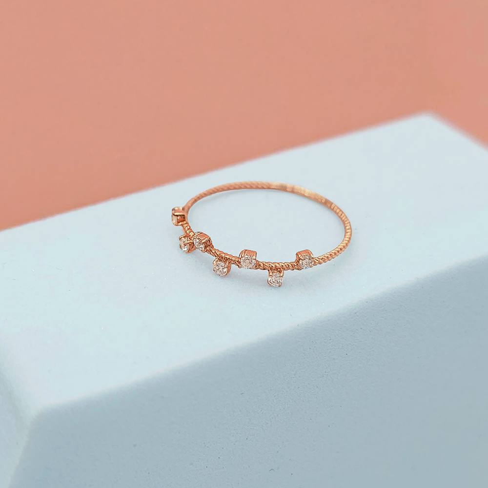 14k 금반지 꼬임 가드링 실반지 애끼 검지 밀그레인반지 이미지 8