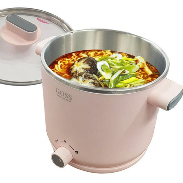 다용도 전기 미니 냄비 간편 핑크 전기 냄비 캠핑 찌개
