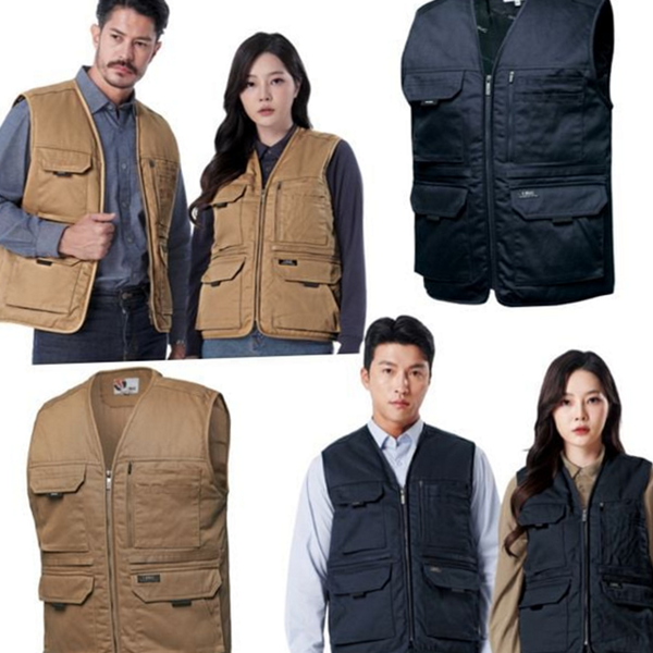 도톰한 겨울 작업 조끼 데일리 남성 작업 조끼 간절기 현장 - 메인 이미지