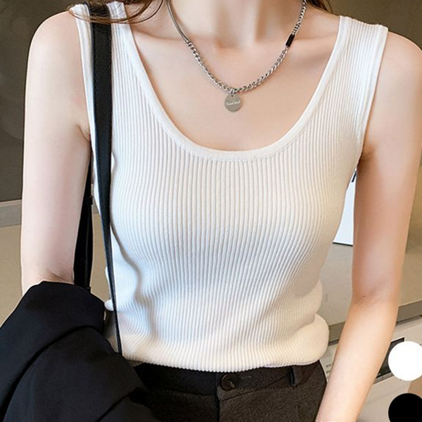 기본 여자 민소매 나시 슬림핏 여성 민소매 나시 데일리 여름 - 상품 이미지