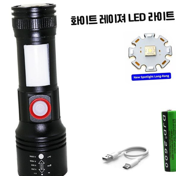 고광량 led 서치라이트 캠핑용 충전식 손전등 휴대용 방수 라이트 - 메인 이미지
