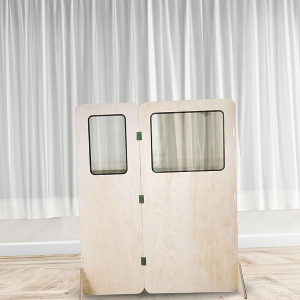 카보네이트 자작 나무 파티션 인테리어 원목 파티션 이동식 거실 우드공간 - 상품 이미지
