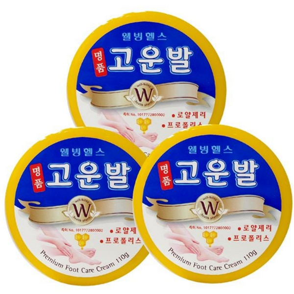 고운발 풋 크림 3개 프로폴리스 발 각질 크림 발보습 건조 - 메인 이미지