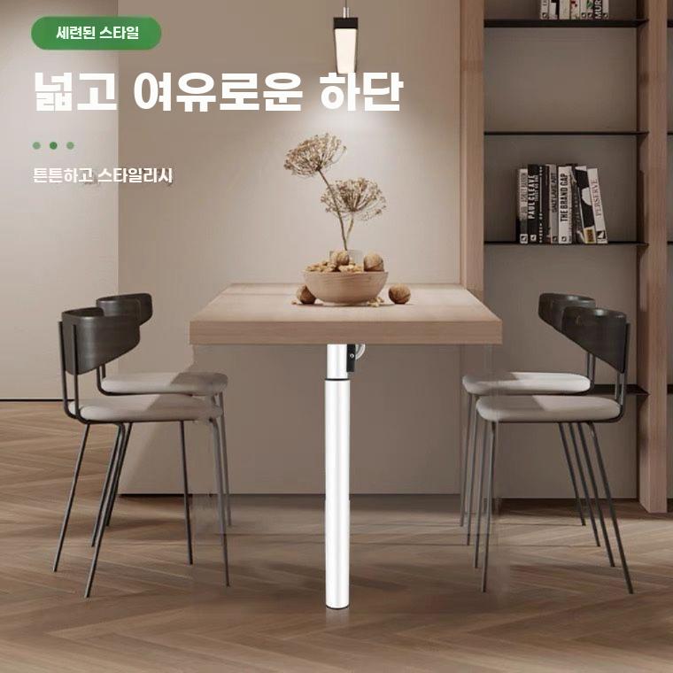 접이식 테이블 다리 책상 다리 상판 지지대 높이조절 브래킷 블랙 45-71cm 접이식 높이 조절 - 상세 이미지 5
