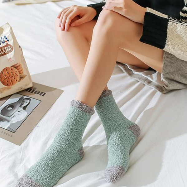 소프트 컬러 믹스 수면 양말 데일리 파스텔 수면 양말 여성
