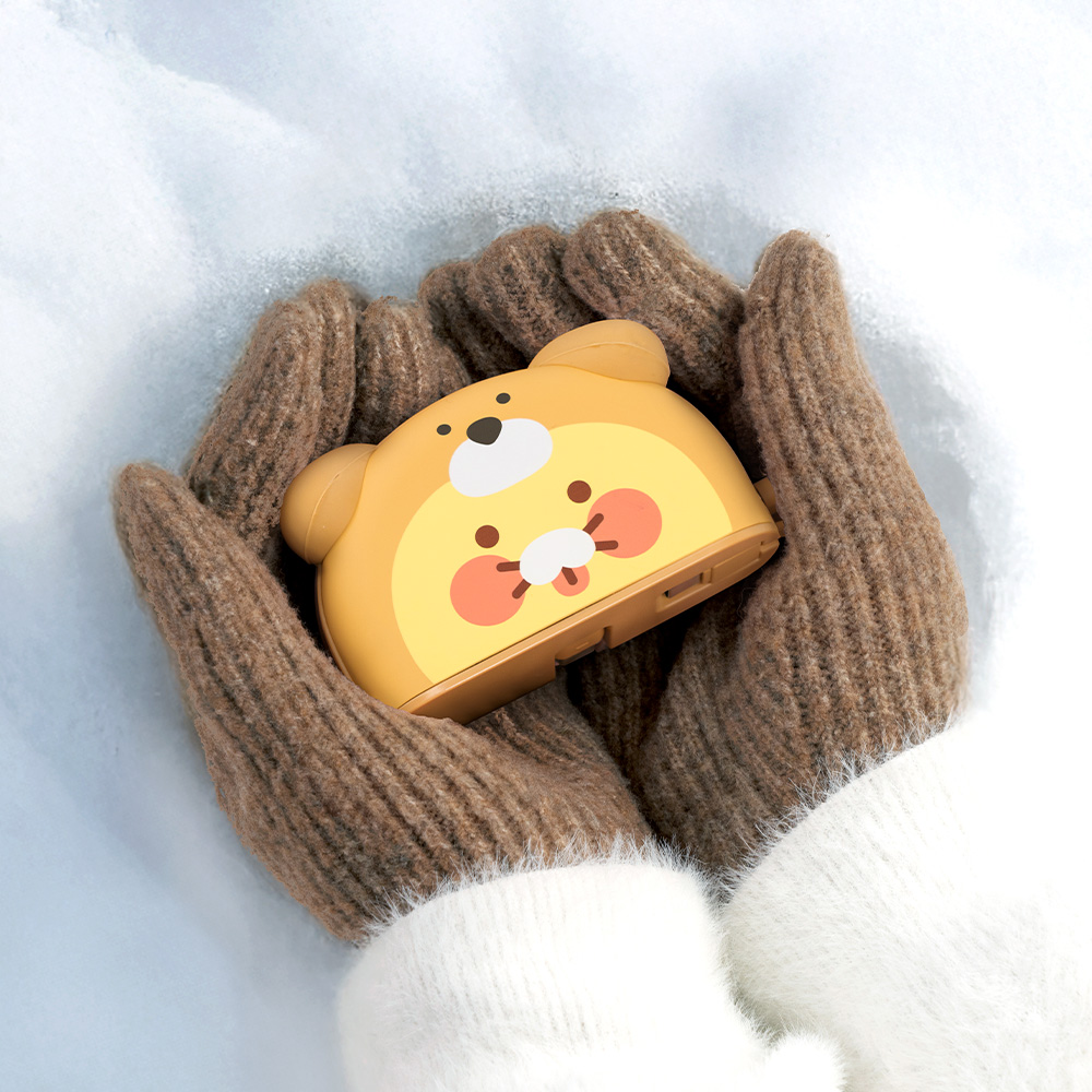 카카오프렌즈 핫그립 도킹형 손난로 고속충전 보조배터리 5000mAh 강아지 춘식 - 상품 이미지