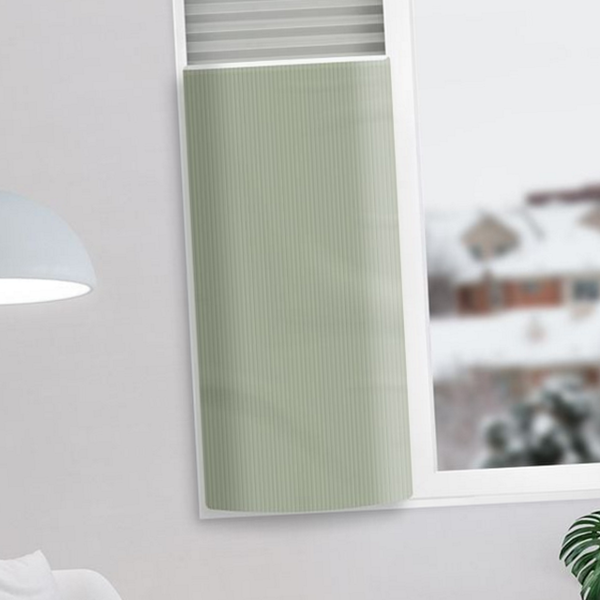 북유럽풍 창문형 에어컨 커버 누빔 줄누빔 에어컨 커버 디자인 실내 - 상품 이미지