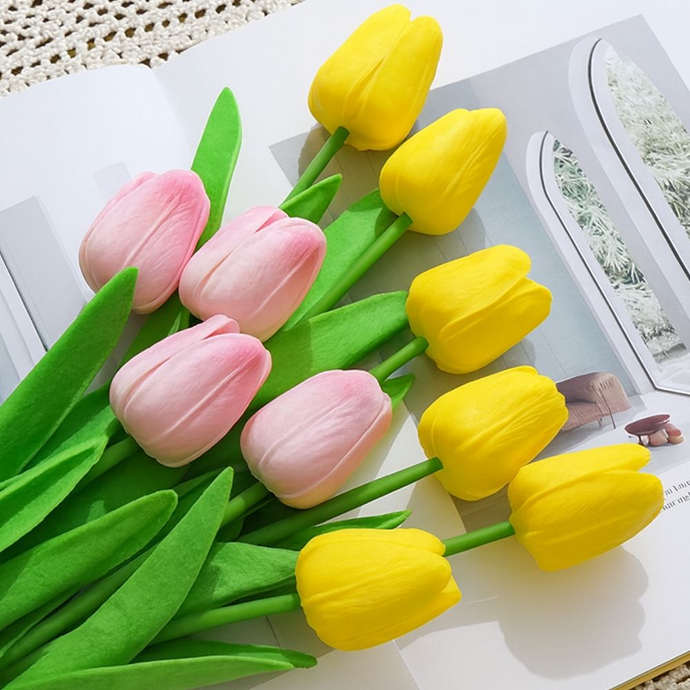 생화같은 조화 튤립 미니 인테리어 가짜꽃 5송이1세트 이미지 8