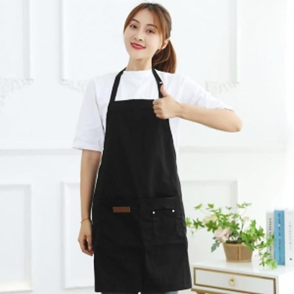 모던 캔버스 앞치마 생활방수 홀터넥 - 메인 이미지