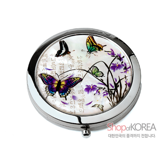 천연자개 원터치 손거울 훈민정음 조각보 - 상세 이미지 2