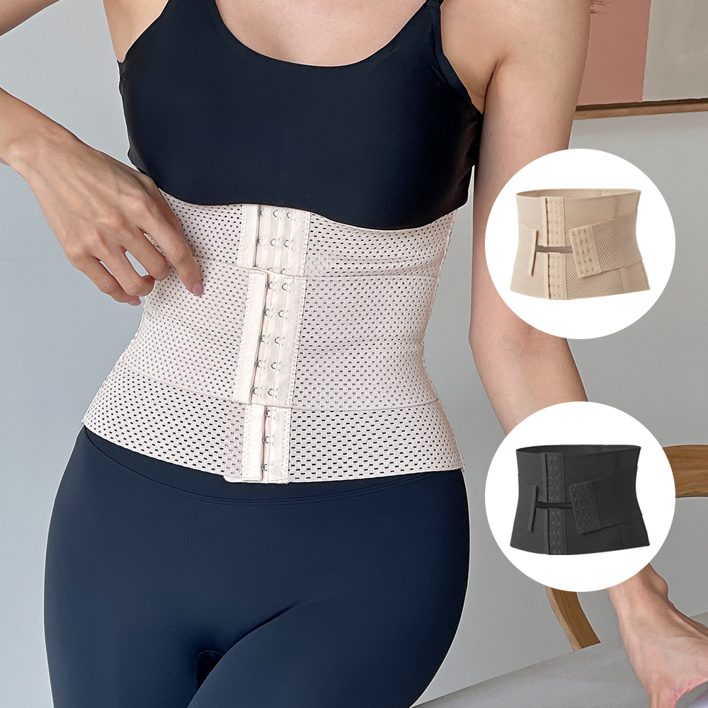 핑크앤다이아 더블 코르셋 허리밴드 뱃살보정 흉곽 코르셋 다이어트 복대 흉통줄이기 압박밴드 제품 이미지