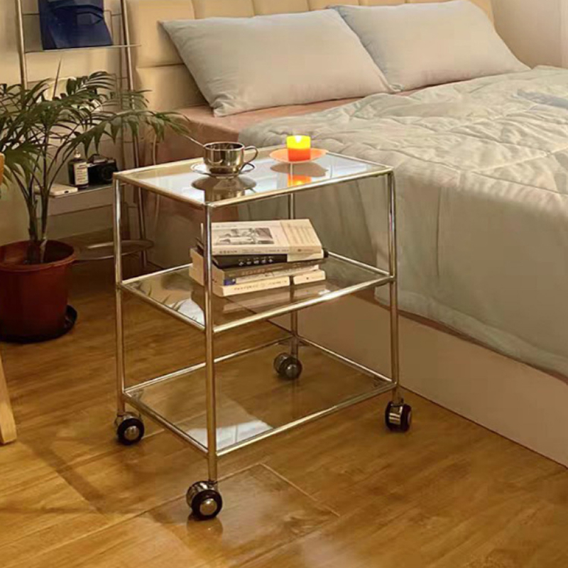 크롬 엣지 이동식 선반 카트 트롤리 Chrome Edge Trolly 2단 - 상세 이미지 4
