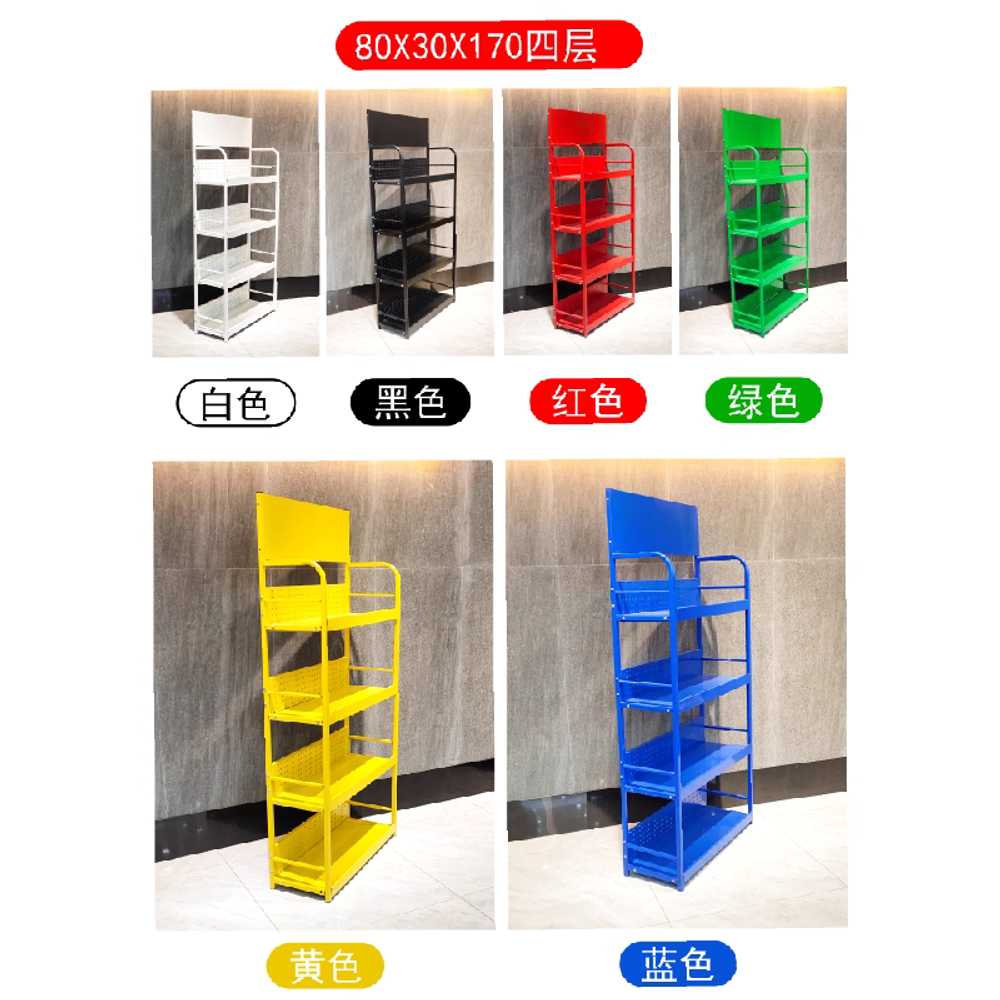 매대 진열대 철제선반 코너 휴대폰 쿠키 바구니 슈퍼 170x80cm 블랙/5단 - 상세 이미지 2