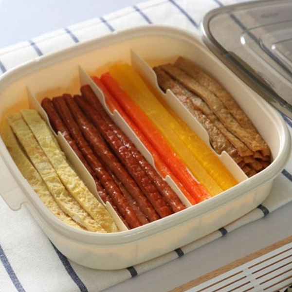 날짜 김밥 재료 용기 칸칸 김밥 보관 용기 간편 음식 - 상품 이미지