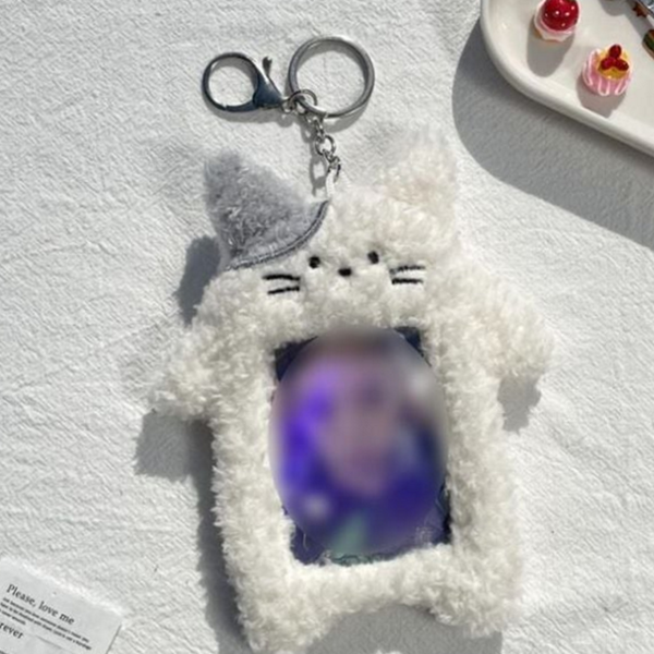캐릭터 고양이 포토 카드 홀더 동물 털 고양이 포카 홀더 - 상품 이미지
