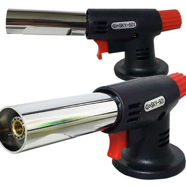 휴대용 자동 가스 토치 캠핑용 미니 가스 토치 버너 화력