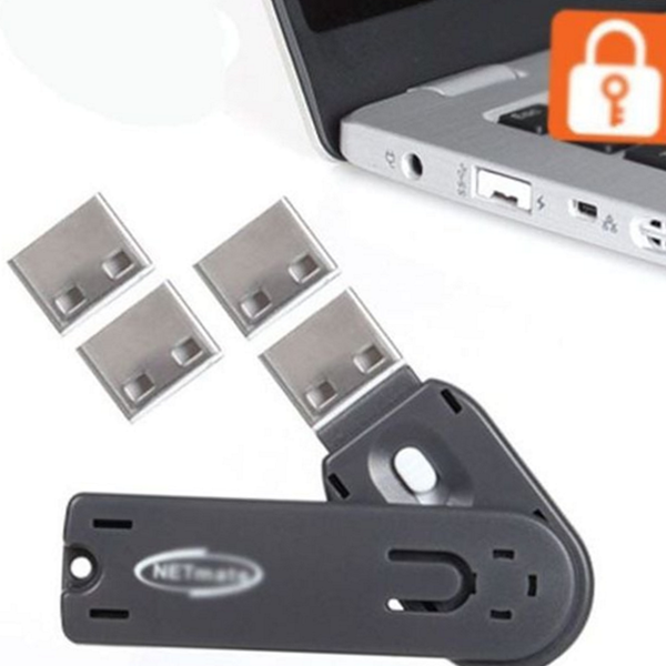 물리 usb 포트 잠금 장치 스윙형 usb 데이터 유출 방지 - 상품 이미지