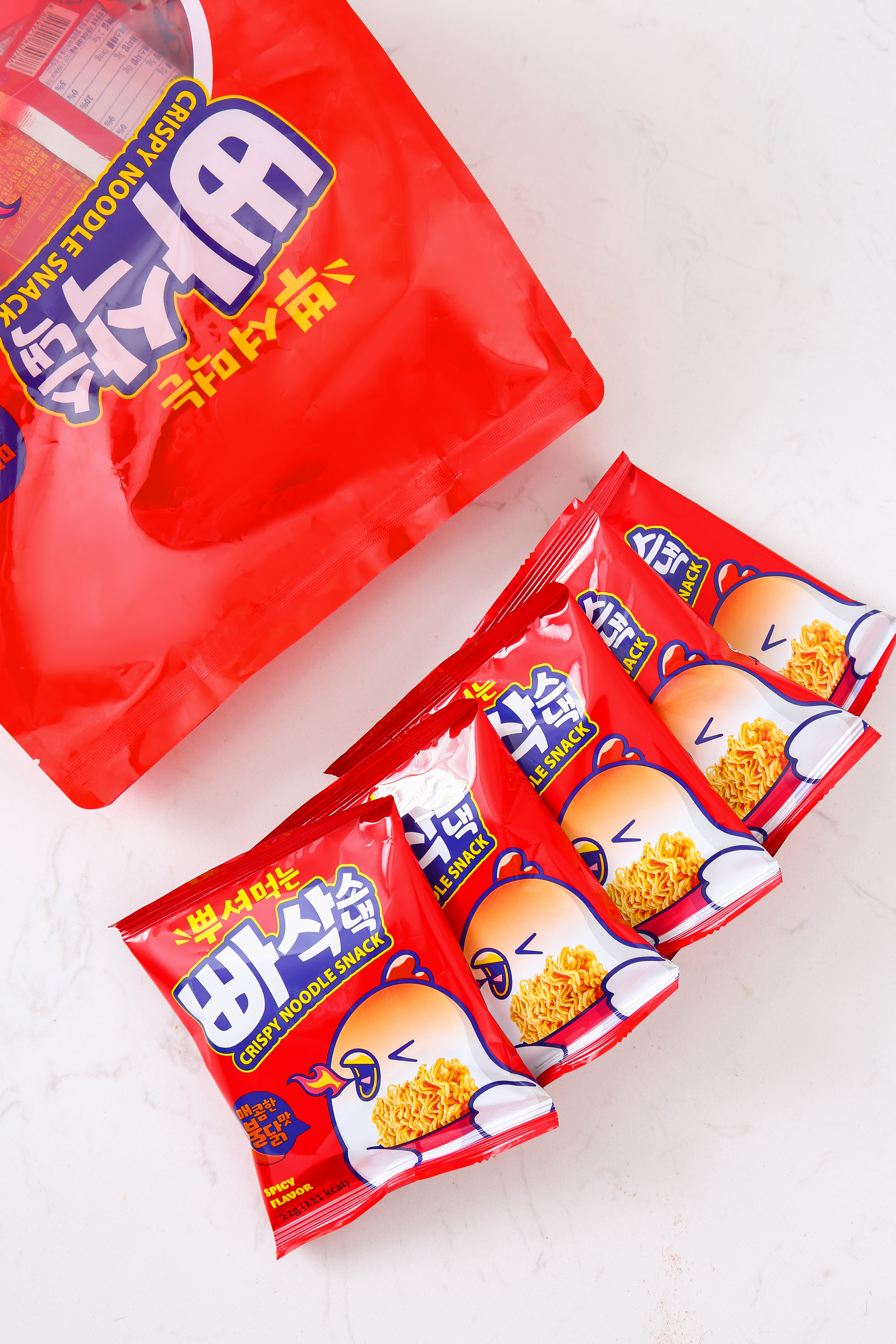 라면과자의 혁신 뿌셔먹는 빠삭스낵 치킨맛 불닭맛 2종 264g(22g x 12봉) - 상세 이미지 3