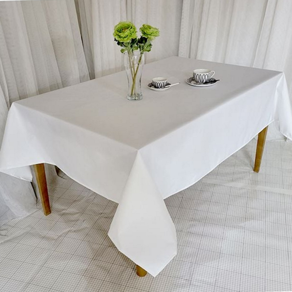 깔끔한 방수 식탁보 심플 방수 테이블보 화이트 4인용