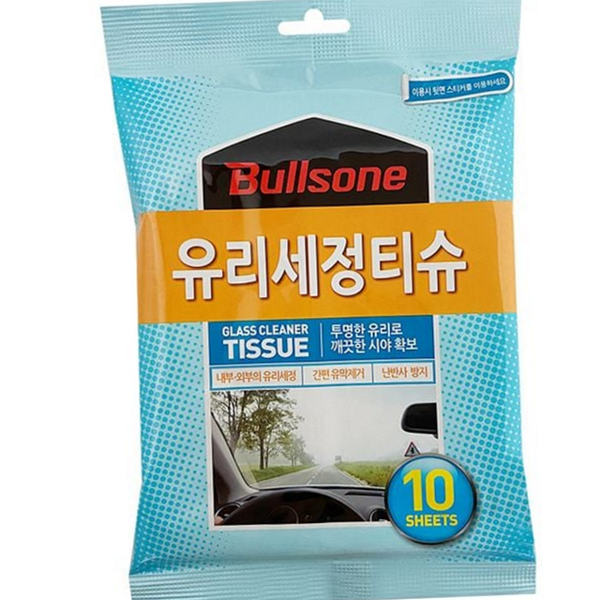 차량용 차량 유리 세정제 티슈형 자동차 유리 클리너 얼룩제거 코팅 - 상품 이미지