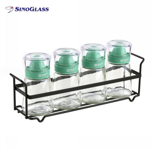 [시노글라스] 스마트 양념병 그린 160ml 5P세트 - 상품 이미지
