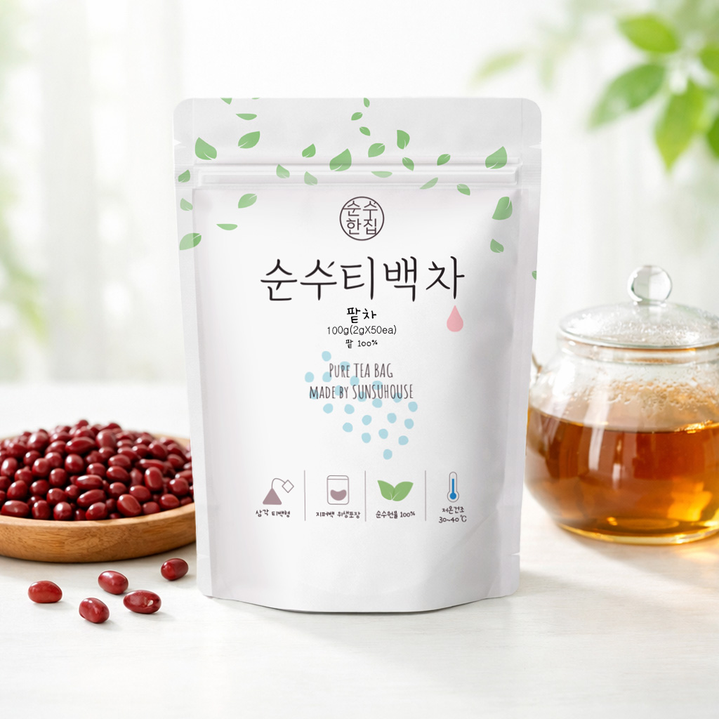 순수한집 국산 팥차 티백 50개입 이미지 3