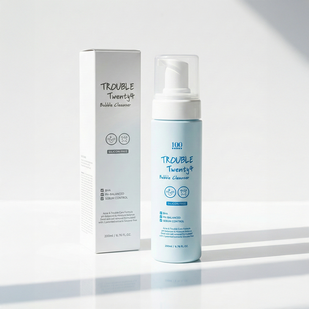 트러블 트웬티포 버블 클렌저 여드름성 완화 기능성 폼클렌징 200ml 트러블케어, 200ml, 1개 - 상세 이미지 2
