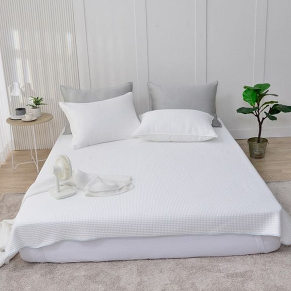 시원한 여름 냉감 침대 패드 통기성 여름 엠보싱 패드 3중직