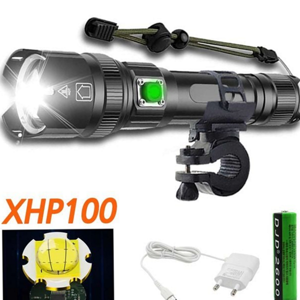 강력 led 손전등 휴대용 usb 충전 랜턴 캠핑 라이트 아웃도어 - 메인 이미지