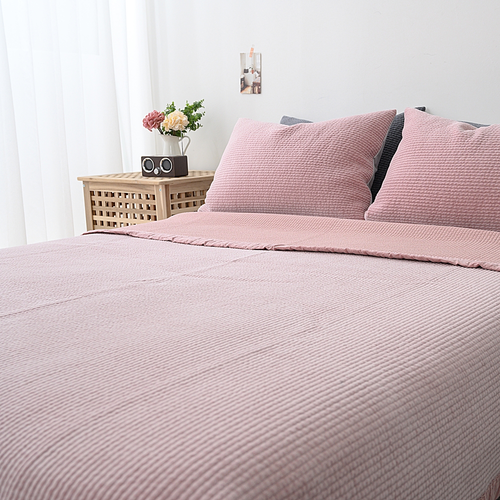 나라데코 모달 벨벳 면 피그먼트 목화솜 줄누비 패드 스프레드 SS