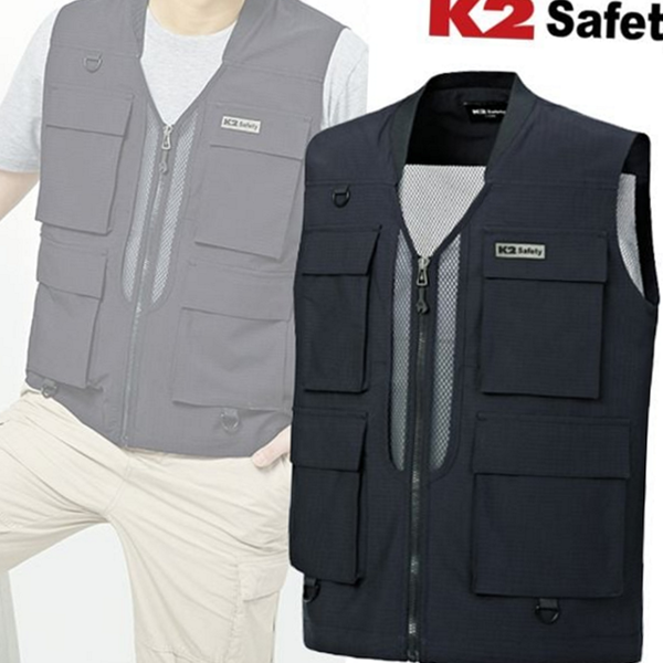 여름용 남성용 메쉬 베스트 아웃도어 메쉬 조끼 포켓형 등산용 경량