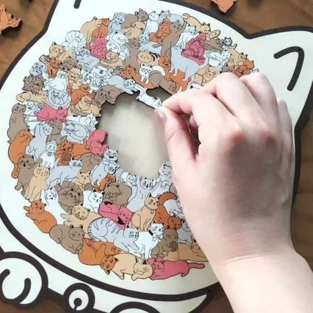 빌리네집 고양이 직소퍼즐 성인용 힐링 퍼즐 인테리어 소품 고양이굿즈 135피스 제품 이미지