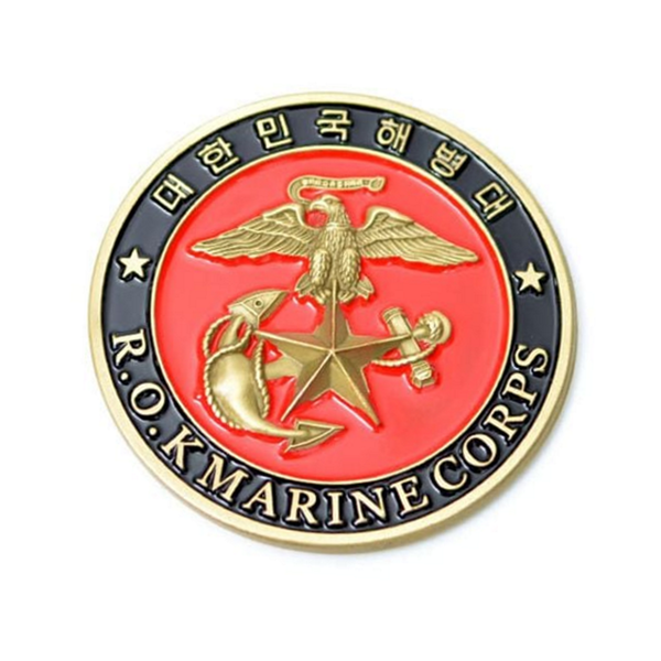 자동차용 해병대 철제 엠블럼 메탈 해병대 차량 엠블럼 부착용 - 상품 이미지