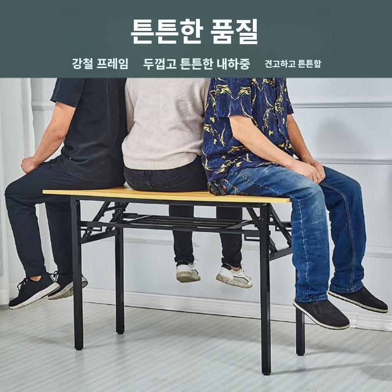 접이식 테이블 교회 행사 바자회 간이 탁자 화이트 1단 길이80x너비40x높이75 - 상세 이미지 4