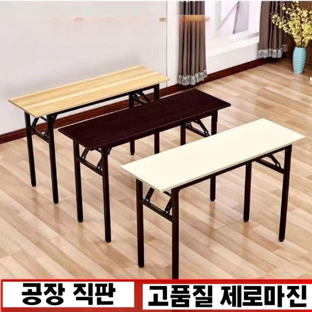 접이식 책상 직사각형 높은 간이 테이블 데스크 화이트 기본형 80x50x75 - 상세 이미지 3