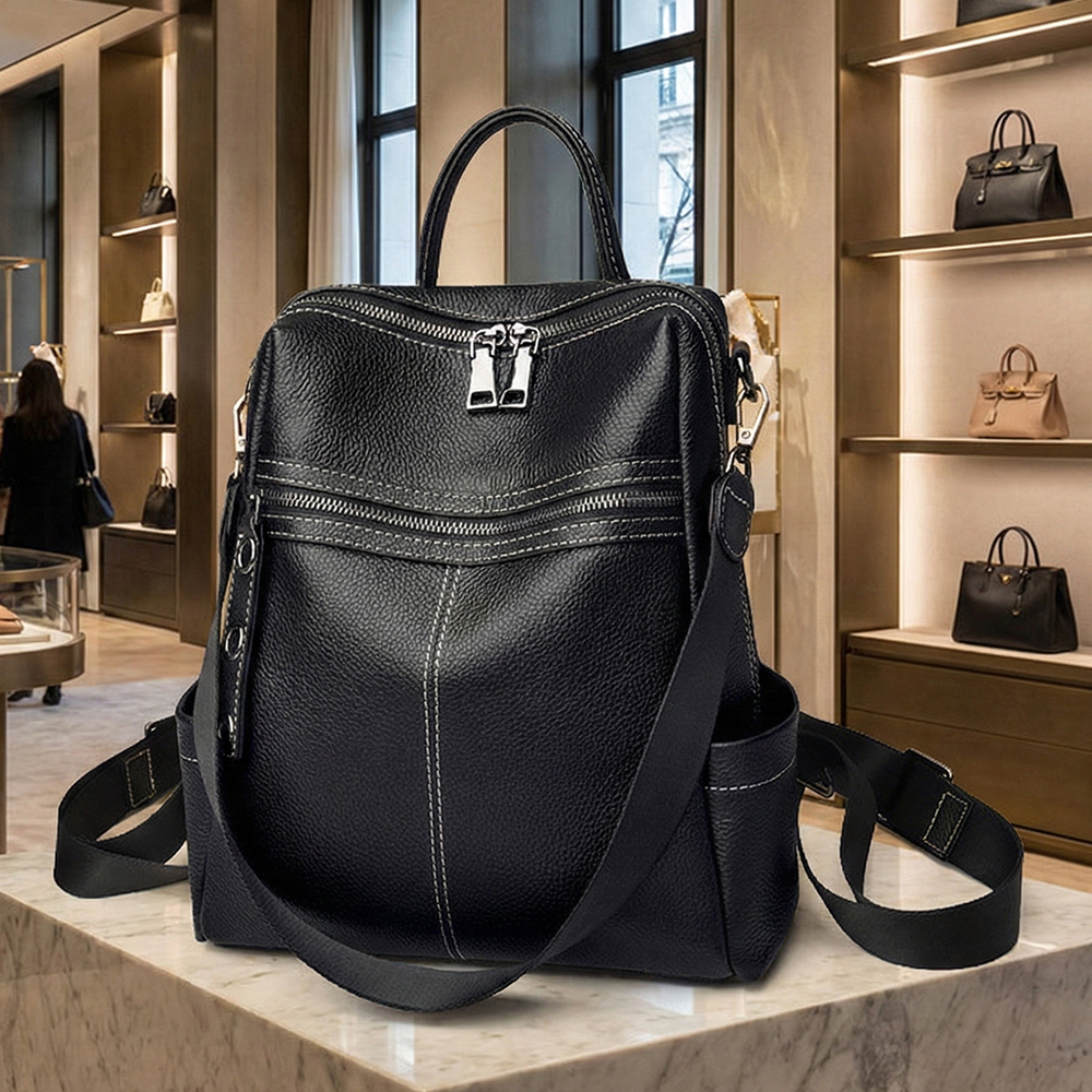 엘다르 보테 가죽백팩 천연가죽가방 여성 가벼운 직장인 대학생 소가죽 백팩