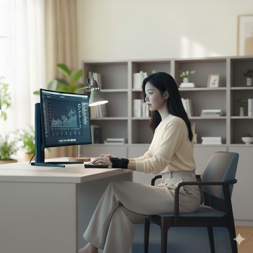 DEXTEX 듀얼모드 건초염 터널증후군 얇은 아대 손목 보호대 이미지 7