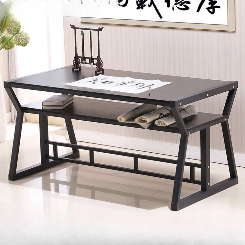 전통 서예 테이블 화선지 작업대 문인화 연습용 책상 100x60x80cm - 상세 이미지 3