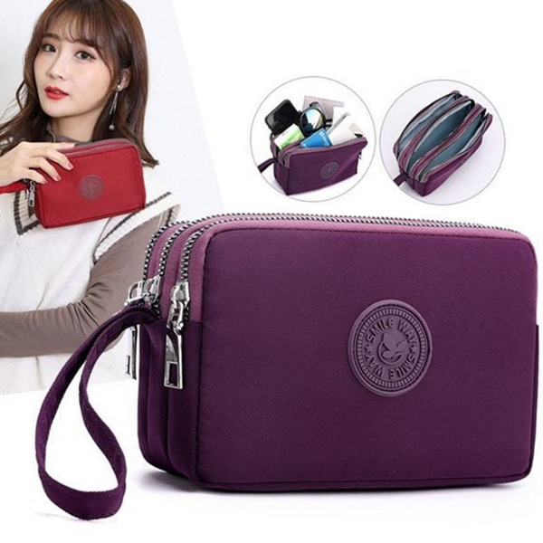데일리 여성 클러치 백 패브릭 나일론 클러치 백 가벼운 다용도 - 메인 이미지
