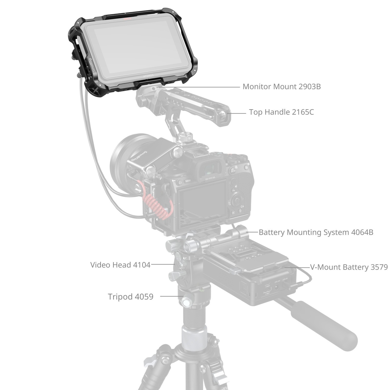 스몰리그 Atomos Ninja TX/TX GO 전용 모니터 케이지 키트 5708 이미지 7